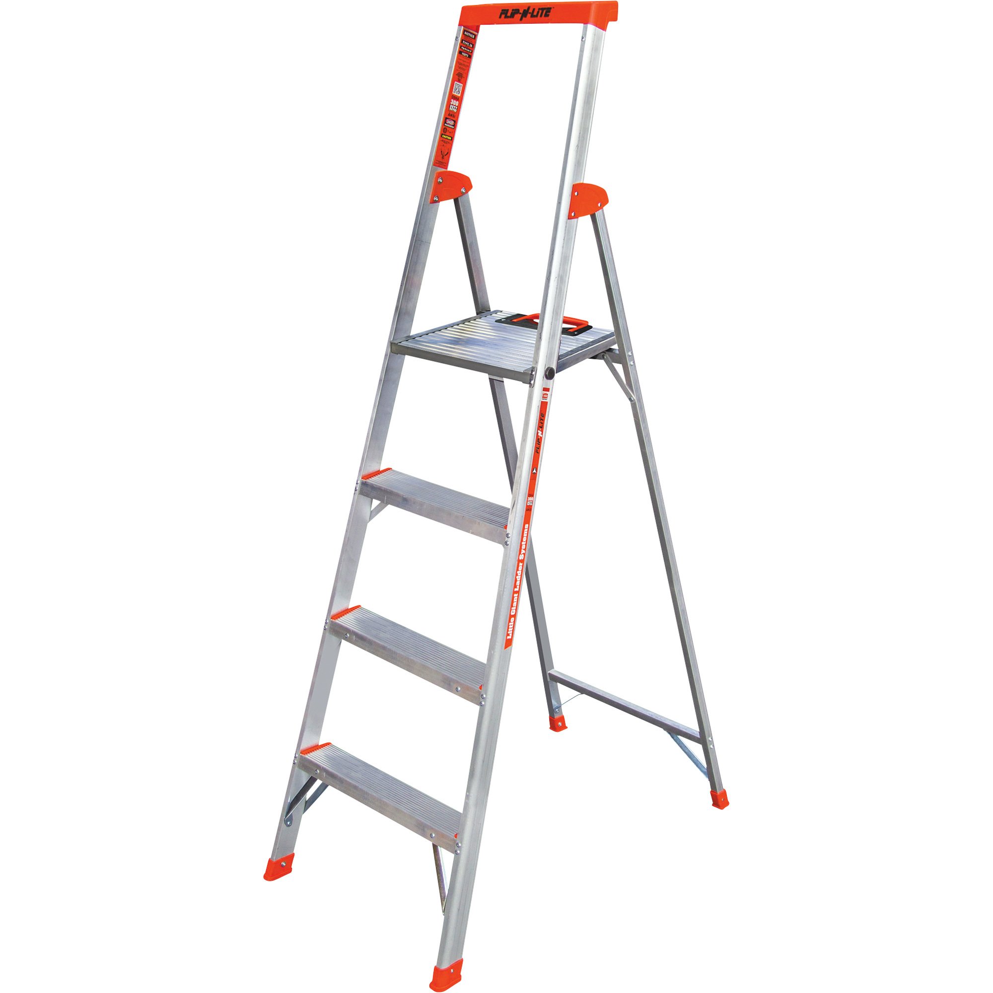 Little Giant Flip-N-Lite 6ft. Aluminum Step Ladder — 300-Lb. Capacity, Model# M6